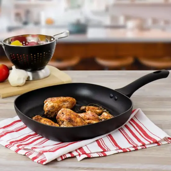 Oster Ashford Black Nonstick Aluminum 10" Grill Pan {8}