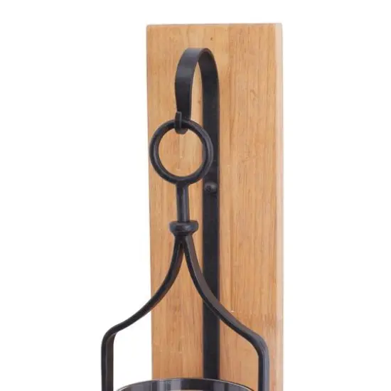 Black Poplar Farmhouse Wall Sconce, 6" x 6" x 7" {7}