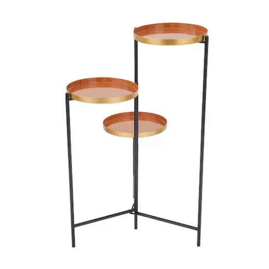 Orange Iron Modern Plantstand, 32" x 22" x 18" {6}