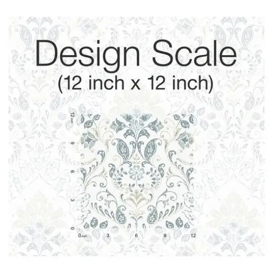 RoomMates White & Blue Persian Damask Peel & Stick Wallpaper {7}
