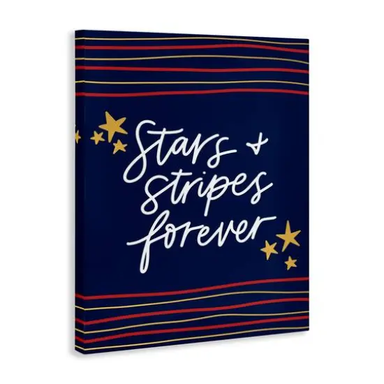 Stupell Industries Stars Stripes Forever Americana Independence Day Canvas Wall Art {4}