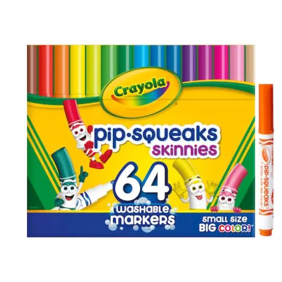 Crayola&reg; Washable Pip-Squeaks Skinnies Markers, 64ct. {1}
