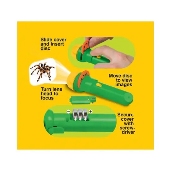 Brainstorm Toys Natural History Museum Creepy Crawly Torch & Projector {4}
