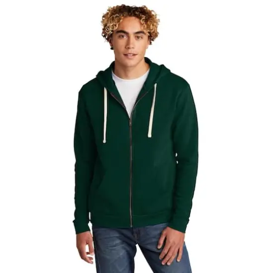 Next Level Unisex Santa Cruz Zip Hoodie Forest Green {4}
