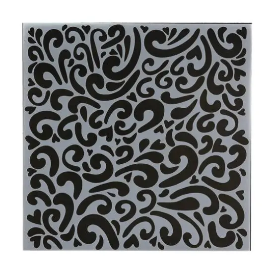 The Crafter's Workshop Heart Swirls Stencil, 6" x 6" {4}