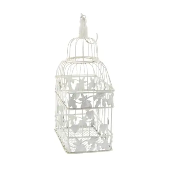 White Metal Vintage Birdcage Set {3}