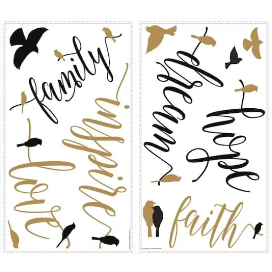 RoomMates Inspirational Words With Birds Peel & Stick Wall Decals {1}