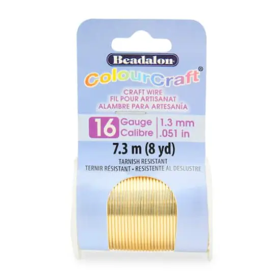 Beadalon&reg; ColourCraft&reg; 1.3mm Craft Wire Gold {1}