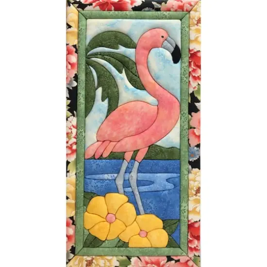 Quilt Magic&reg; Flamingo No Sew Wall Hanging Kit {1}