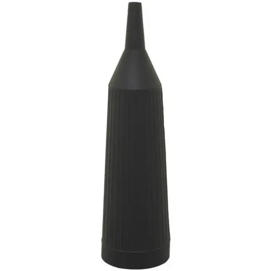 Black Metal Grooved Vase 8" x 8" x 30" {3}