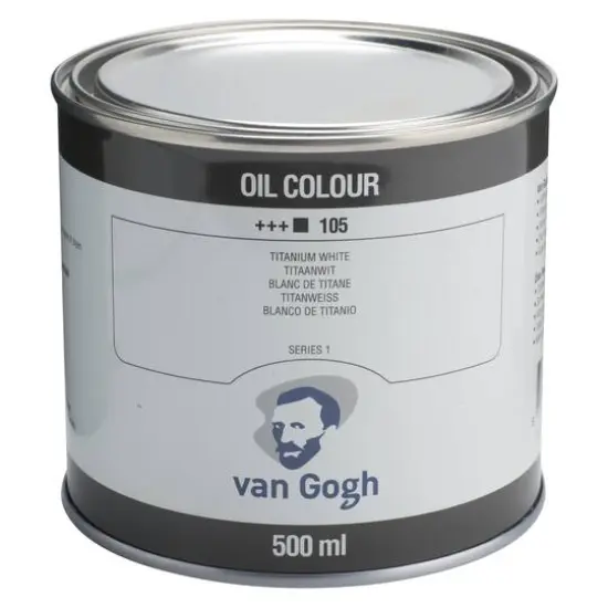 Royal Talens Van Gogh Titanium White Oil Colour, 500mL {1}