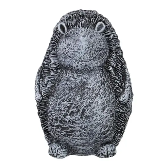 15" Gray Standing Hedgehog Outdoor Garden Statue {1}