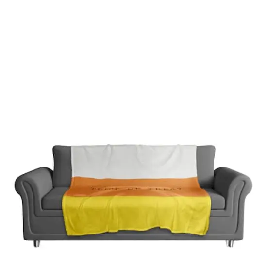 Candy Corn Treat Fleece Throw {4}
