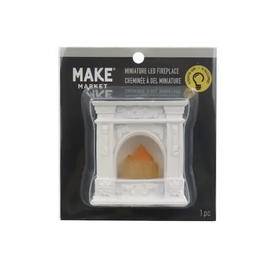 Miniature White LED Fireplace by Make Market&reg; {5}