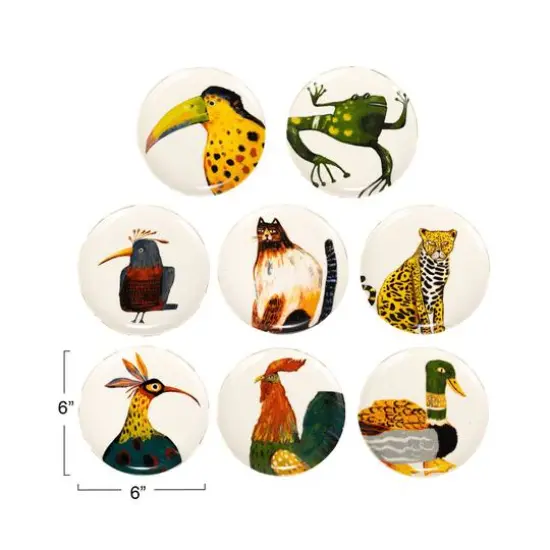 Hello Honey&reg; 6" Animal Design Stoneware Plate, 8ct. {4}