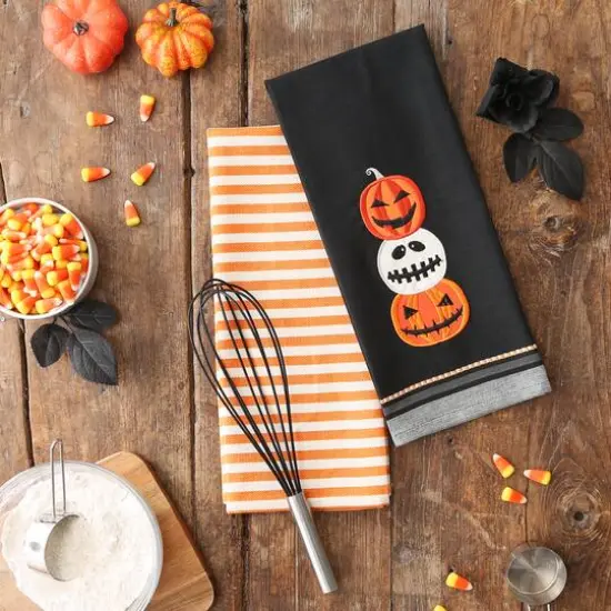 DII&reg; Jack O' Lantern Dishtowel Set {5}