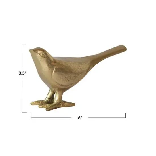 Hello Honey&reg; 6" Gold Cast Aluminum Bird Tabletop D&eacute;cor {4}