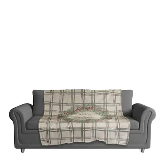 Merry & Bright Plaid Coral Fleece Blanket {4}