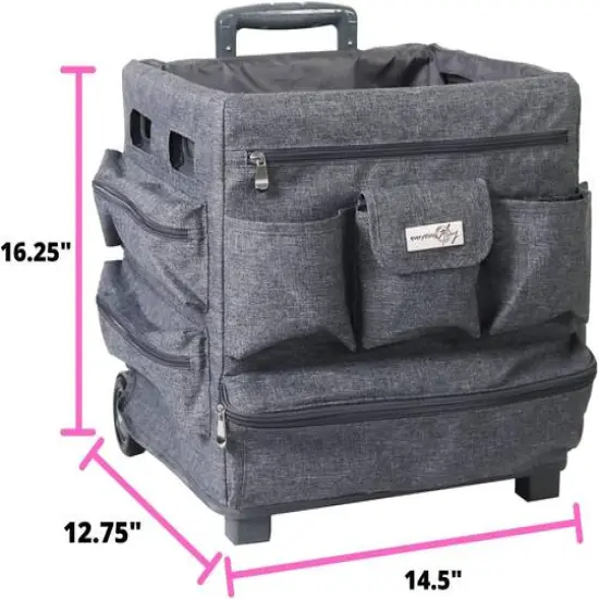 Everything Mary Heather Gray Cover Compatible with Rolling Crate {5}