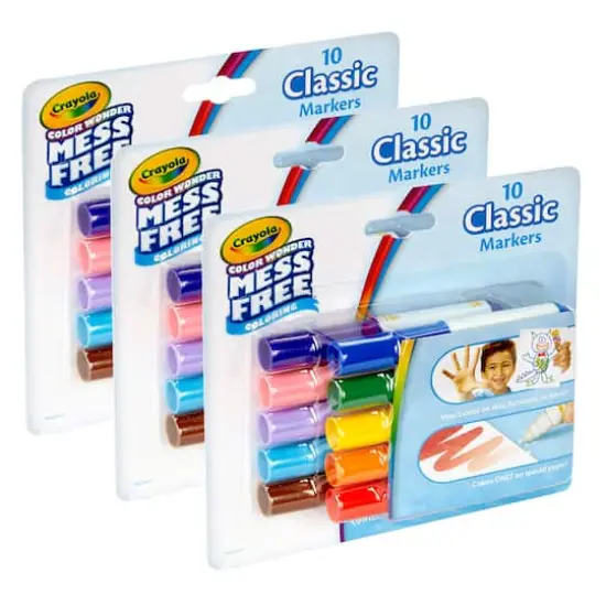 Crayola&reg; Color Wonder Mess Free Classic Mini Markers, 3 Packs of 10 {1}
