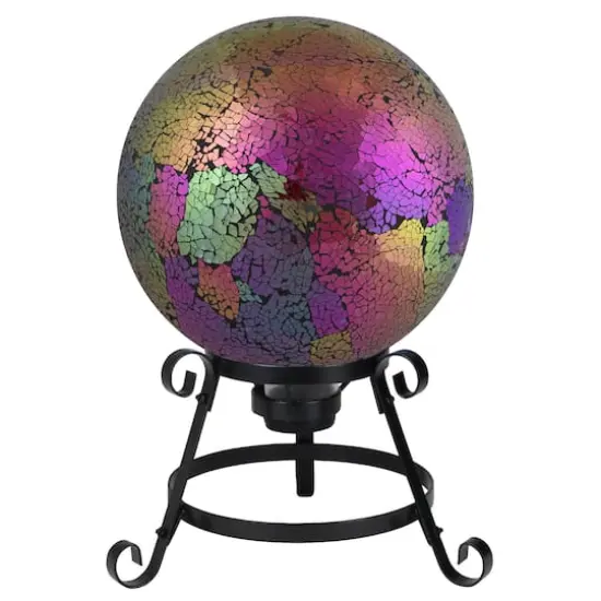 10" Pink Iridescent Mosaic Reflective Glass Garden Gazing Ball {4}