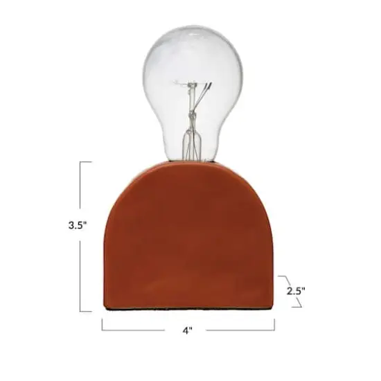 Hello Honey&reg; 4" Scandinavian Terracotta Exposed Bulb Table Lamp {5}