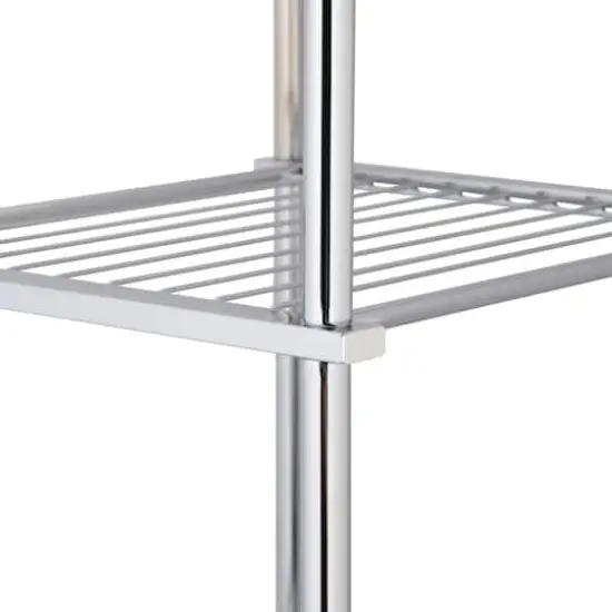 Organize It All 28" Metro Chrome 3-Tier Freestanding Shelving Tower {7}