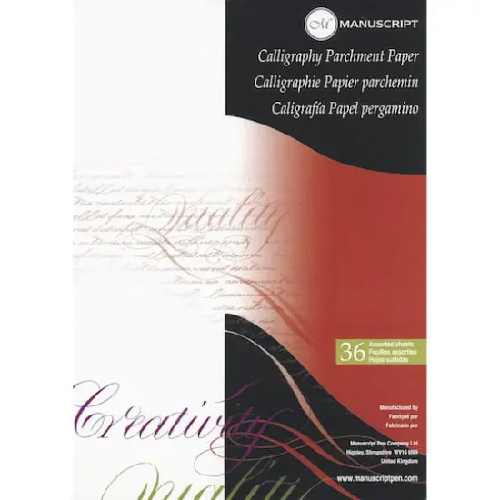 Manuscript Calligraphy Parchment Paper Pad, 8.3'' x 11.7'' {1}