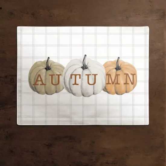 Autumn Pumpkins Cotton Twill Placemat {3}