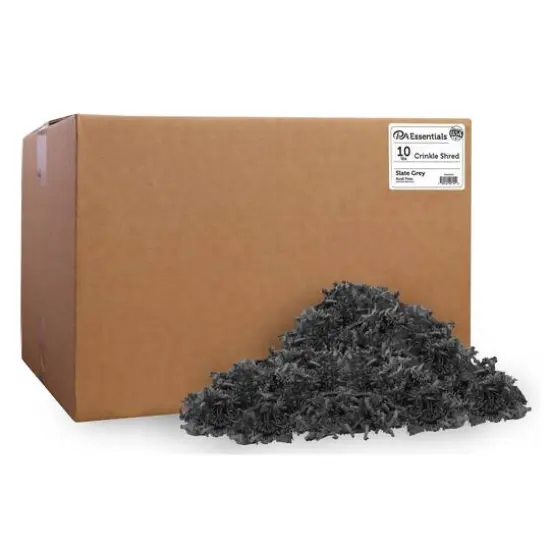 PA Essentials Crinkle Shred Box, 10lb. Slate Gray {1}