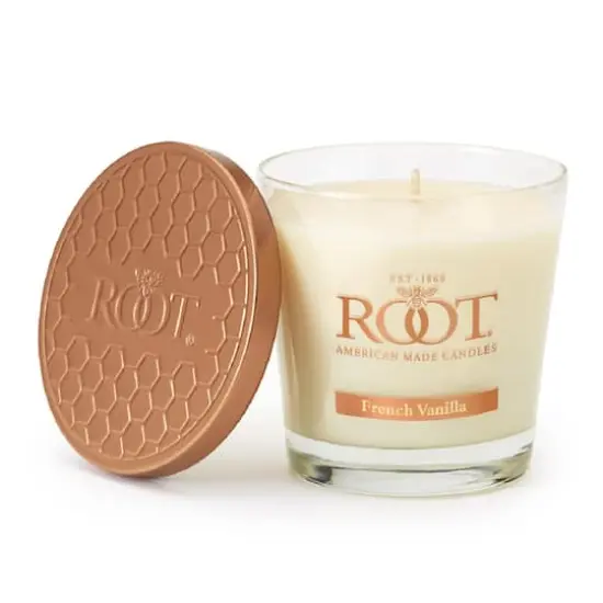 Root Candles 6.3oz. Small Scented Honeycomb Veriglass Jar Candle French Vanilla {1}
