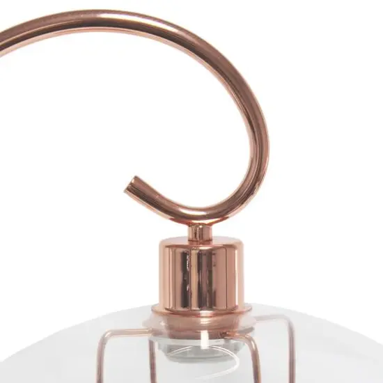 Lalia Home Modern Metal Scroll Table Lamp Rose Gold {8}
