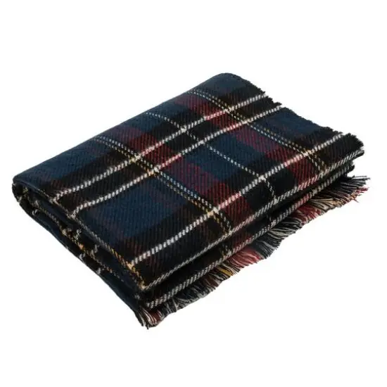 Glitzhome&reg; 75" Plaid Reversible Scarf with Fringe {8}