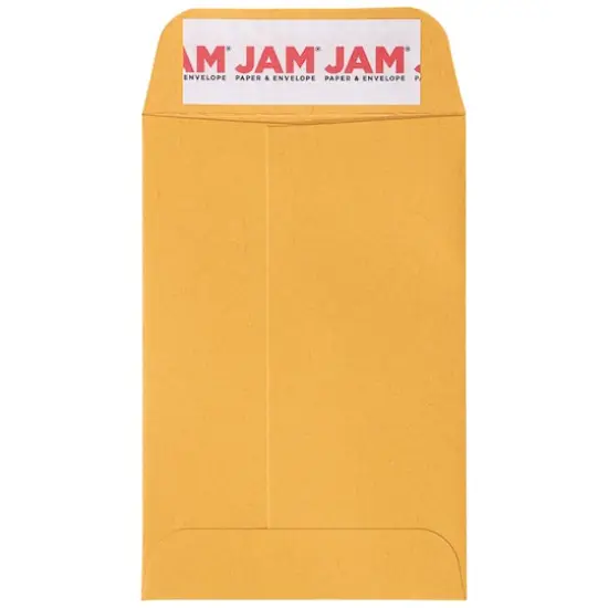 JAM Paper Brown Kraft Manila #4 Coin Business Commercial Envelopes with Peel and Seal Closure {1}