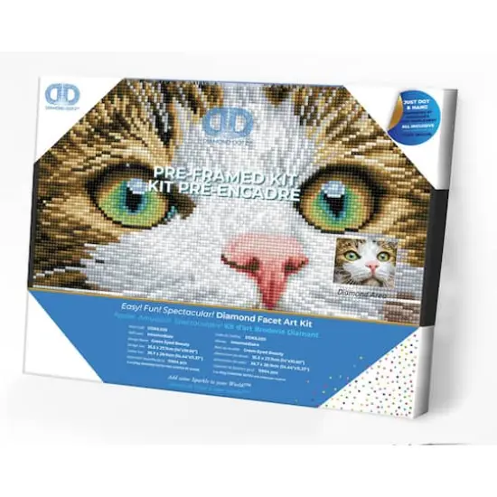 Diamond Dotz&reg; Intermediate Green Eyed Beauty with Frame Diamond Painting Kit {4}