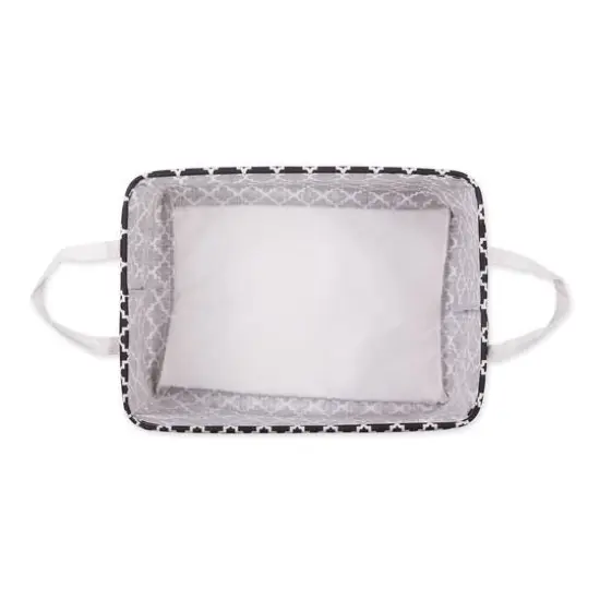 DII&reg; Extra Large Lattice PE-Coated Cotton Polyester Laundry Bin, 2ct. Black {7}