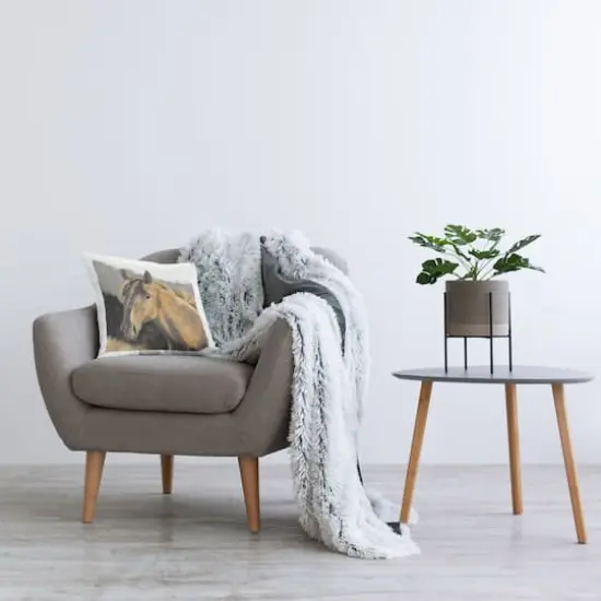 Stupell Industries Southwestern Country Horse Brown Rural Portrait Throw Pillow, 18" x 18" {3}