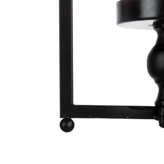 22" Modern Farmhouse Black Metal Candle Lantern Set {7}