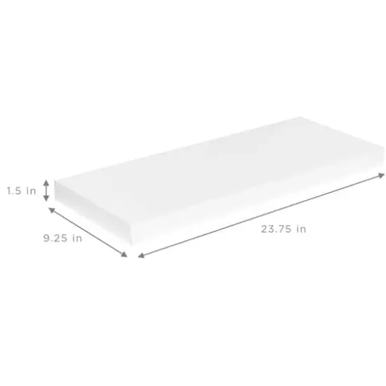 Sorbus 23.7" Extra Long Decorative Floating Shelves, 2ct. White {6}