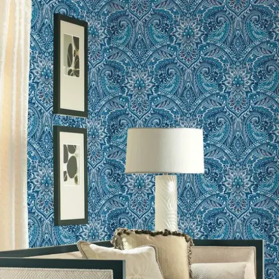 RoomMates Blue Swept Away Peel & Stick Wallpaper {5}