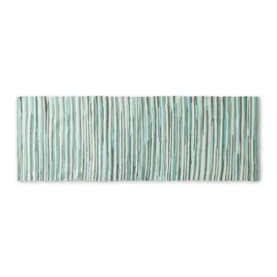 DII&reg; Slim Stripe Cotton Chindi Rug, 2ft. x 6ft. Aqua {1}
