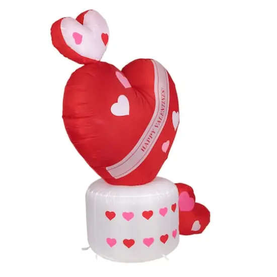 5ft. Inflatable Lighted Valentine's Day Rotating Heart Outdoor Decoration {3}