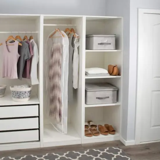 Organize It All Gusseted Clear Gown Bag {3}