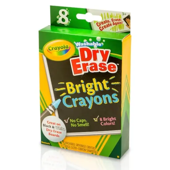 6 Packs: 8 ct. (48) Crayola&reg; Washable Dry Erase Bright Crayons {5}
