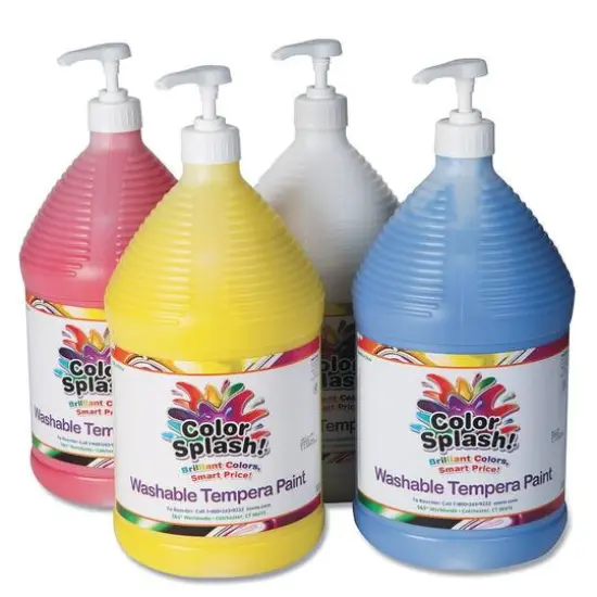 Color Splash!&reg; Washable Tempera Primary Color Paint Gallon Set {1}