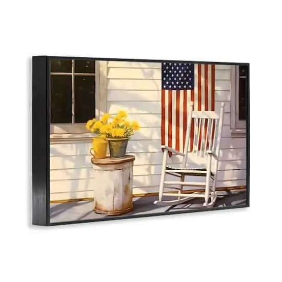 Stupell Industries Americana Deco Scene Framed Giclee Art Black {4}