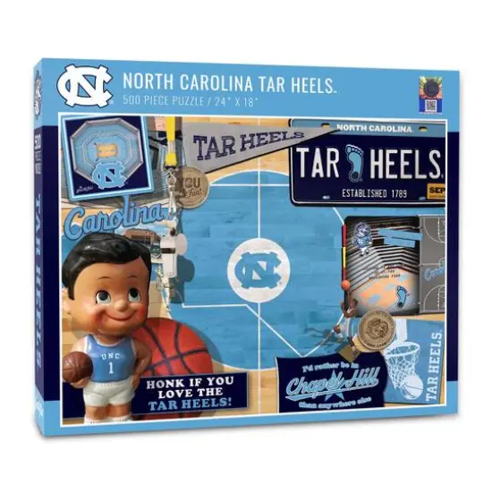 College Team Retro Series 500 Piece Puzzle North Carolina Tar Heels {1}