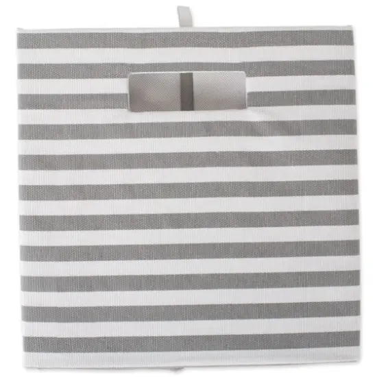 DII&reg; Square Gray Pinstripe Polyester Cube {4}