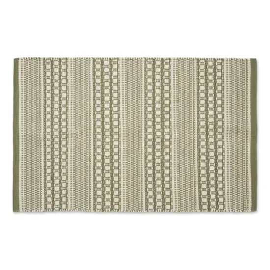 DII&reg; Artichoke Green Dobby Stripe Hand-Loomed Rug, 2ft. x 3ft. {1}