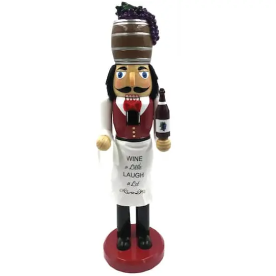 Santa's Workshop 15" Wine Steward Nutcracker {1}